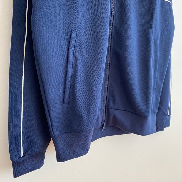 Adidas Men's Lifestyle Track Jacket, Full Zip, Two Front Waist Pockets, Indigo - Picture 6 of 13